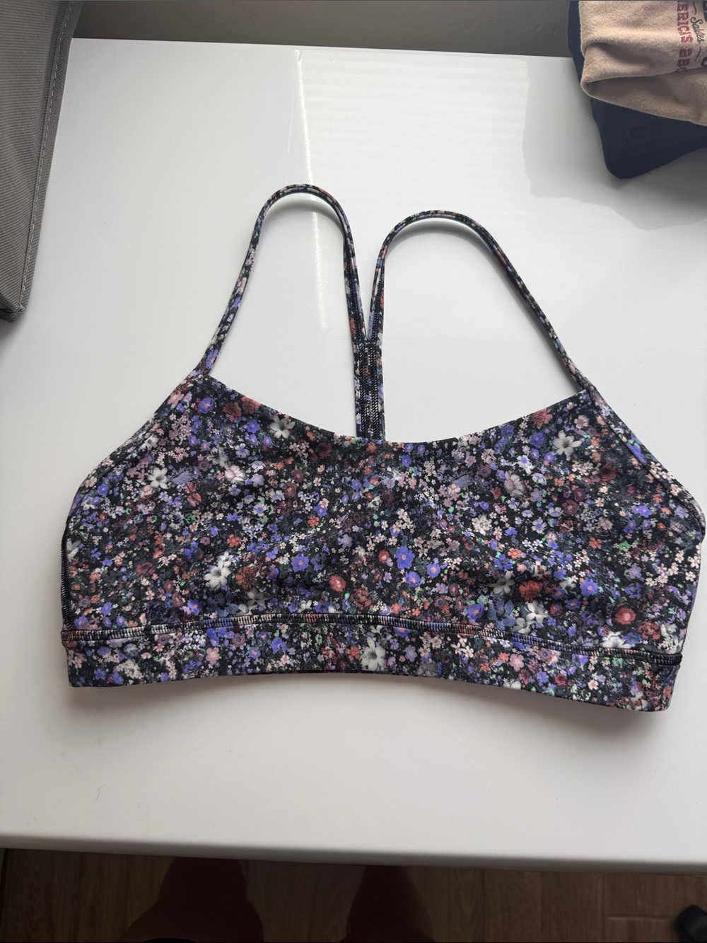 Lululemon Floral Strappy Bralette - Black Multi